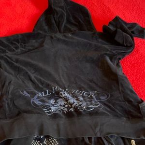 Juicy authentic black zip hoodie and pants